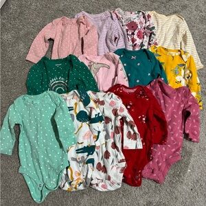 Carter's Pink and Green Bodysuits Collection